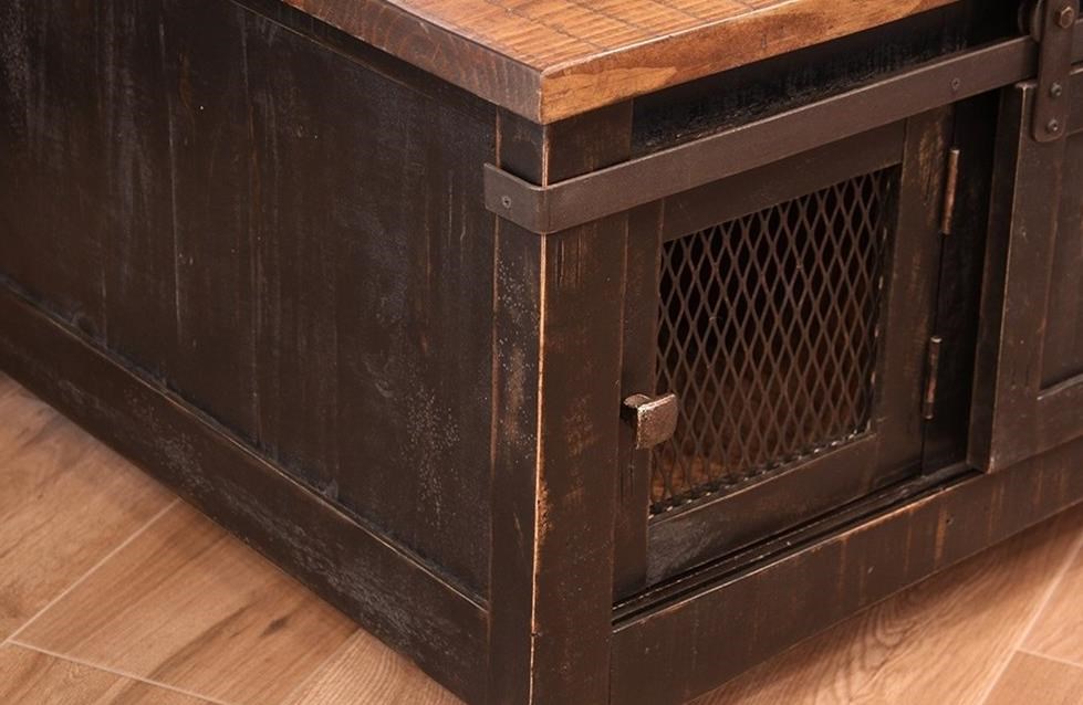 International Furniture Direct Pueblo IFD370CKTL Rustic Cocktail Table